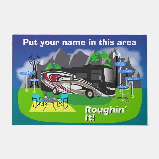 Doormat Red Thor Palazzo Class A RV Roughin' It (Front)