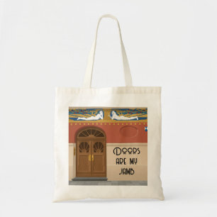 Doors Are My Jamb Colour Block Art Nouveau Tote Bag