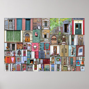 Doors collage 36 x 24 poster