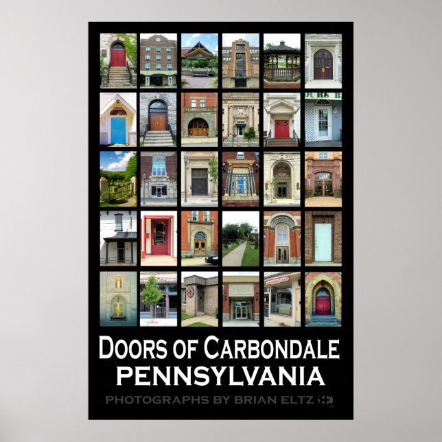 "Doors of Carbondale Pennsylvania" Poster (Front)