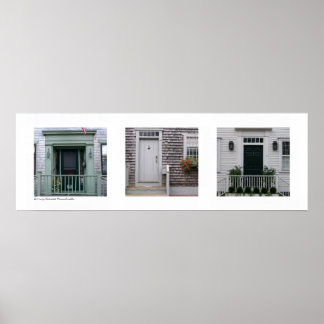Doors of Nantucket, Massachusetts Triptych Poster