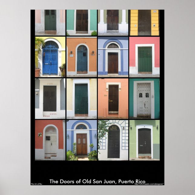Doors of Old San Juan Poster (Front)