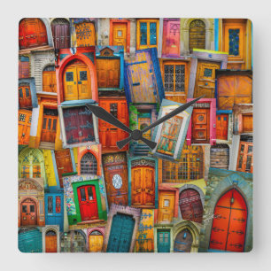 Doors of the World Wall Clock