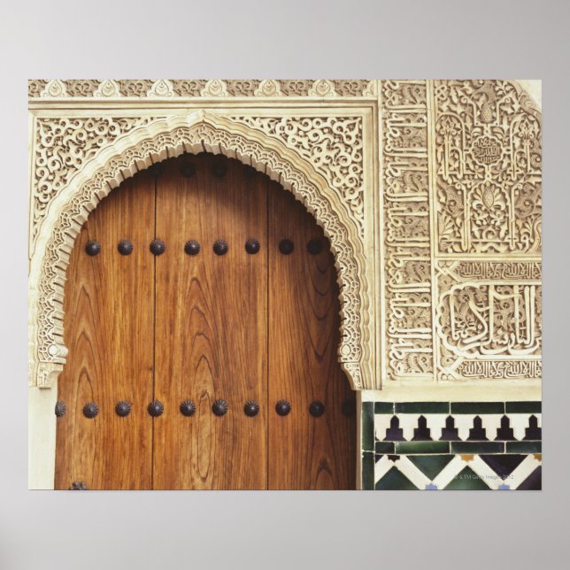 Doorway at the Alhambra palace in Granada, Spain 2 Poster (Front)