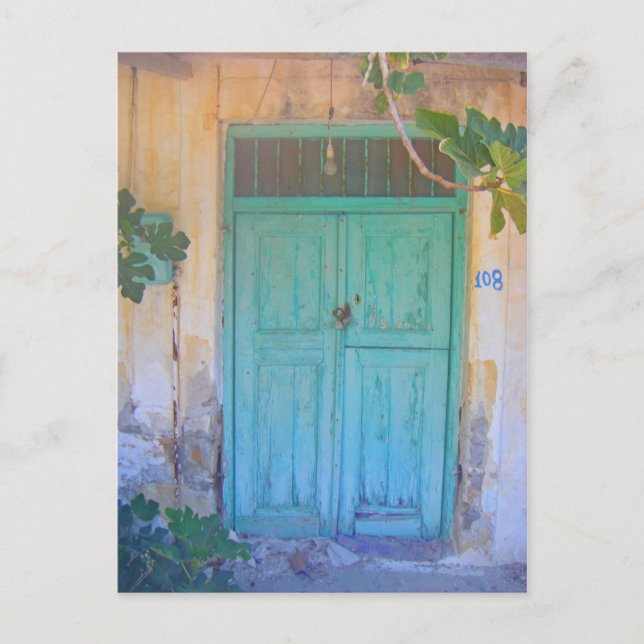Doorway in Rhodes, Greece Postcard (Front)