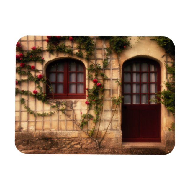 Doorway of rose cottage magnet (Horizontal)