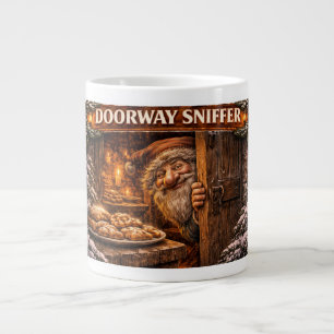 Doorway Sniffer Icelandic Yule Lad Large Coffee Mug