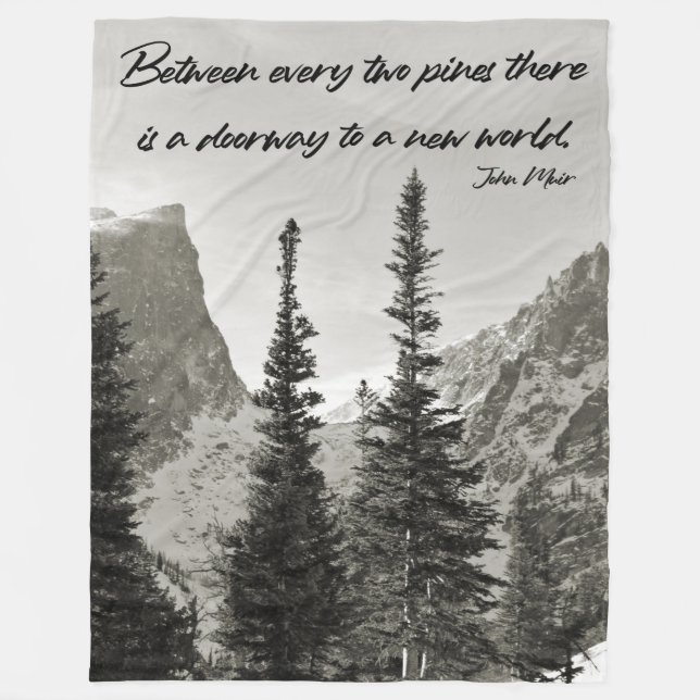 Doorway to a New World in the Mountains Fleece Blanket (Front)