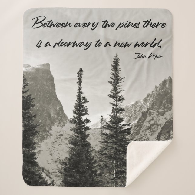 Doorway to a New World in the Mountains Sherpa Blanket (Front)