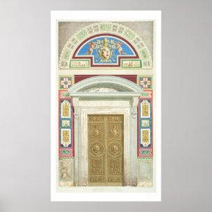 Doorway to the Raphael Loggia at the Vatican, from Poster