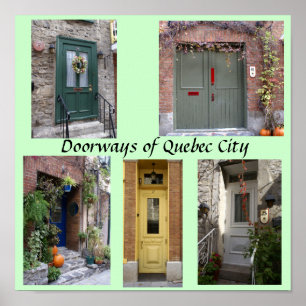 Doorways of Quebec City Poster