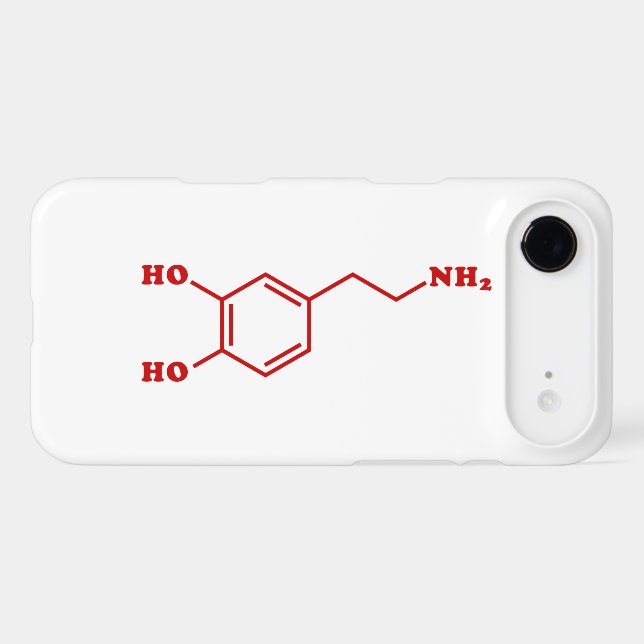 Dopamine Molecular Chemical Formula (Back (Horizontal))