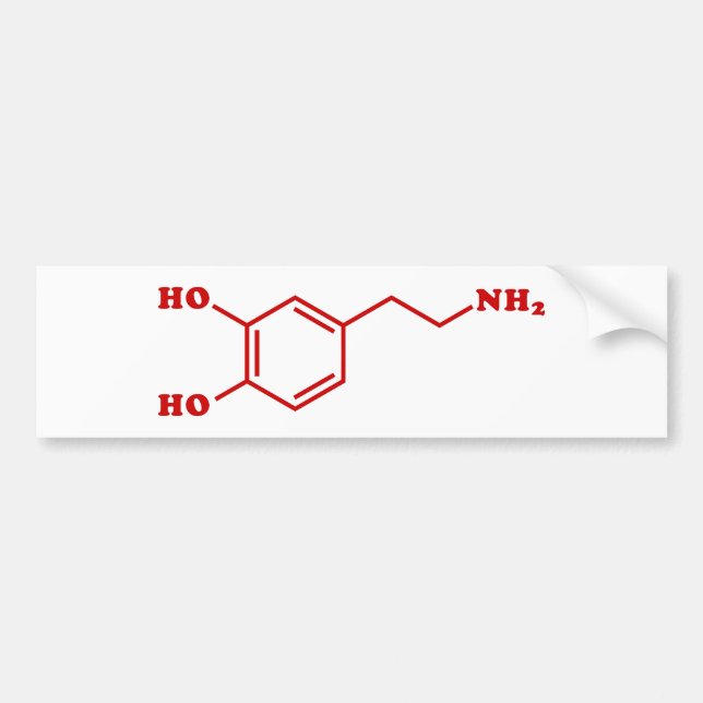 Dopamine Molecular Chemical Formula Bumper Sticker (Front)