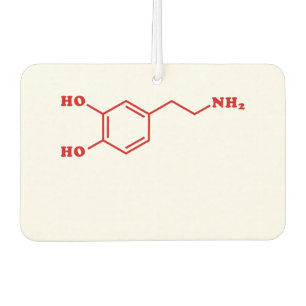 Dopamine Molecular Chemical Formula Car Air Freshener