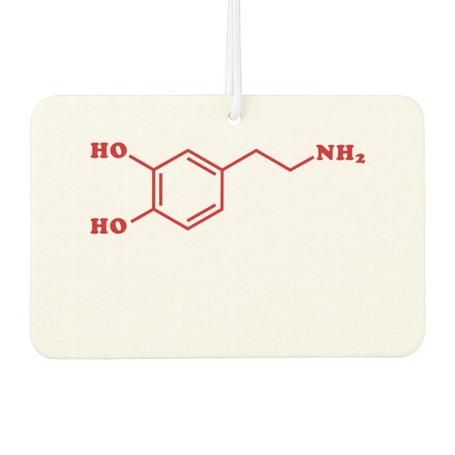 Dopamine Molecular Chemical Formula Car Air Freshener (Front)