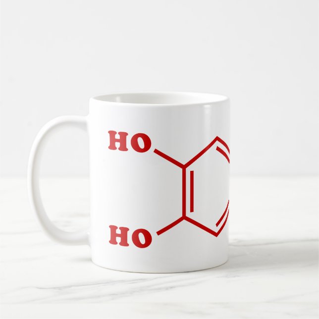 Dopamine Molecular Chemical Formula Coffee Mug (Left)