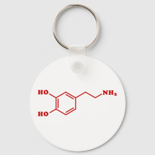 Dopamine Molecular Chemical Formula Key Ring