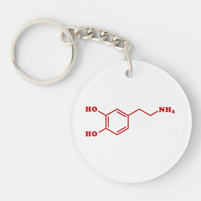 Dopamine Molecular Chemical Formula Key Ring (Front)