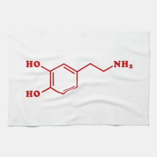 Dopamine Molecular Chemical Formula Tea Towel