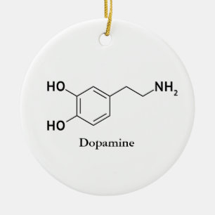 Dopamine Molecule Chemistry Biochemistry Ceramic Tree Decoration