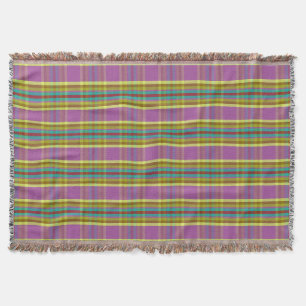 Dopamine Plaid DH Throw Blanket