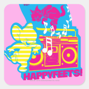 Dope Beats Happy Feets Square Sticker