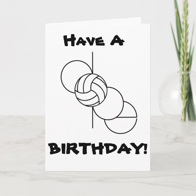Dope Birthday Card Peace Love Volleyball (Front)