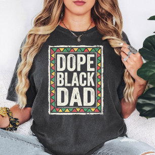 Dope Black Dad Distressed African Colours T-Shirt