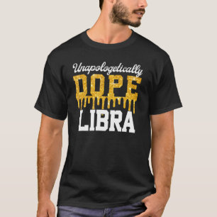 Dope Libra Zodiac African Birthday Horoscope Lover T-Shirt
