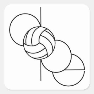 Dope Volleyball Square Sticker