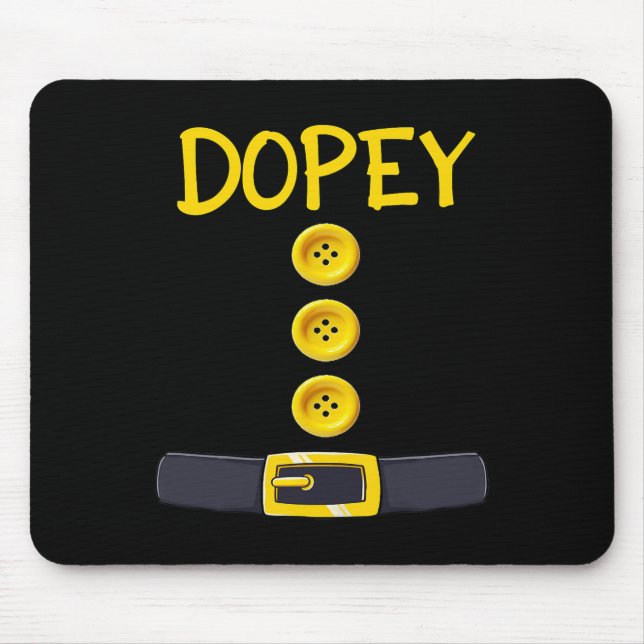 Dopey Dwarf Halloween Costume Colour Matching Dope Mouse Mat (Front)