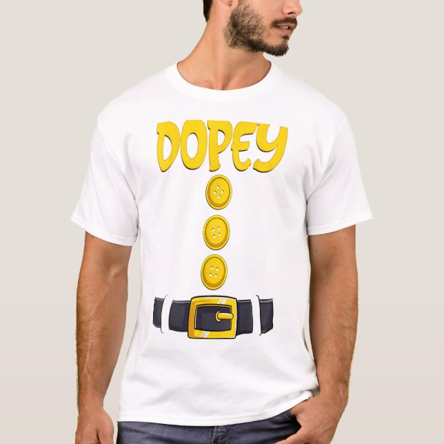 Dopey Halloween Dwarf Costume Colour Matching T-Shirt (Front)