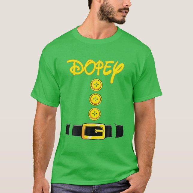 Dopey Halloween Dwarf Costume Colour Matching T-Shirt (Front)