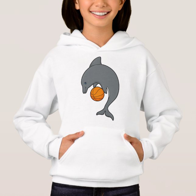 Dophin as Basketball player with Basketball (Front)