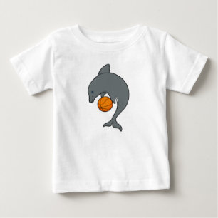 Dophin as Basketball player with Basketball Baby T-Shirt