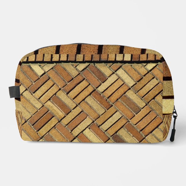 Dopp Kitt - Orange Brick Pattern Dopp Kit (Front)