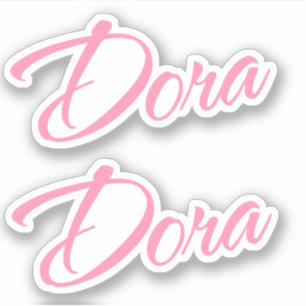 Dora Name in Pink x2