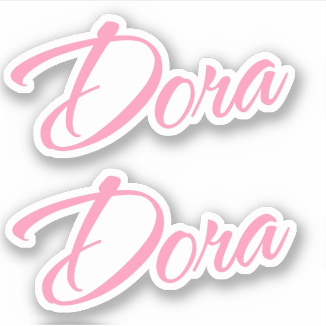Dora Name in Pink x2 (Front)