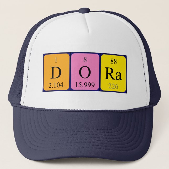 Dora periodic table name hat (Front)