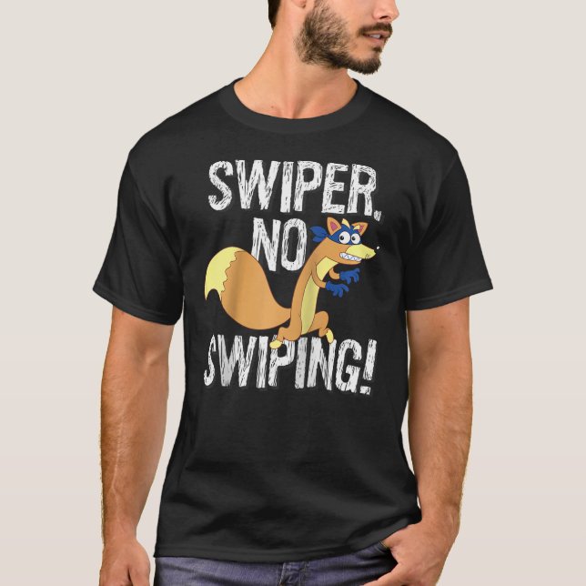Dora the Explorer Swiper No Swiping Fox Raglan Bas T-Shirt (Front)