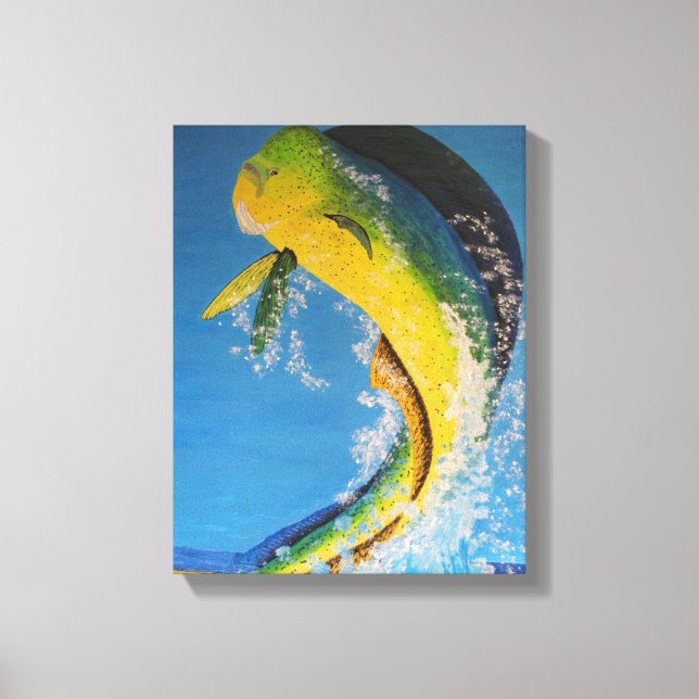 Dorado dolphin fish canvas print (Front)