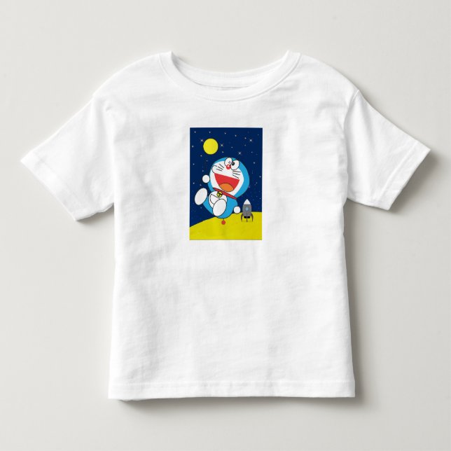 Doraemon at Space Adventure Design  Toddler T-Shirt (Front)