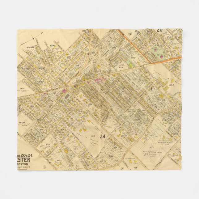 Dorchester, Massachusetts 2 Fleece Blanket (Front (Horizontal))