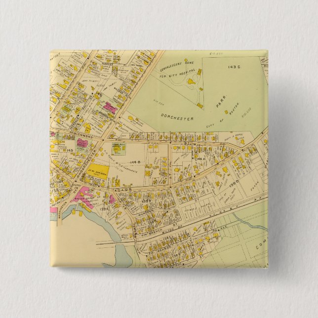 Dorchester, Massachusetts 3 15 Cm Square Badge (Front)