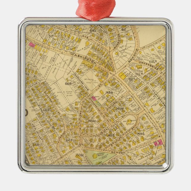 Dorchester, Massachusetts 4 Metal Tree Decoration (Front)