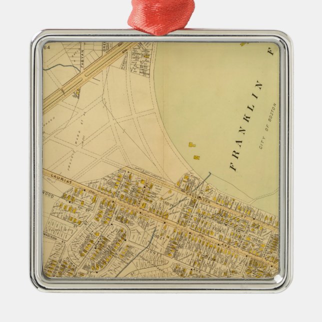 Dorchester, Massachusetts Metal Tree Decoration (Front)