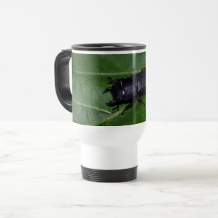Dorcus parallelipipedus , the lesser stag beetle travel mug