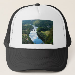 Dordogne Chateau Castle River Boat Bridge Water Trucker Hat