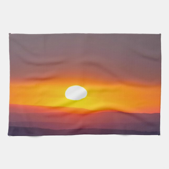 Dordogne Sunrise Tea Towel (Horizontal)