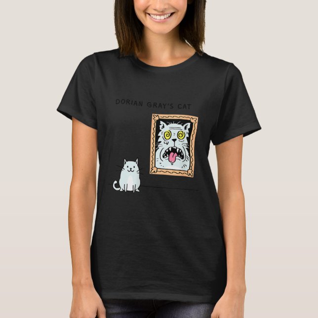 Dorian Gray's Cat Teeshirt From Skunkbear  T-Shirt (Front)